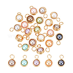 20 шт. подвески из круглой медной проволоки с ракушками и жемчугом&nbsp;PALLOY-PHE00005