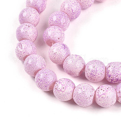 Прозрачная выпечка окрашенные стеклянные бусины нити&nbsp;DGLA-N009-10mm-02