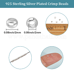 2000шт латунные обжимные бусины&nbsp;KK-BBC0022-06A-S