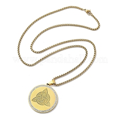 201 кулон из нержавеющей стали со стразами для женщин&nbsp;NJEW-U021-06P