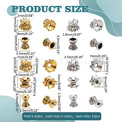 120шт 10 стиля колпачки из сплава в тибетском стиле&nbsp;FIND-PH0020-93