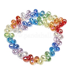 Стеклянные бусины с гальваническим покрытием &nbsp;EGLA-D300-02-8mm