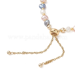 Браслеты-слайдеры из натурального культивированного пресноводного жемчуга и бисера для женщин&nbsp;BJEW-JB13178