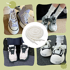 4 пара шнурков из плюшевой ткани&nbsp;AJEW-HY0002-72A