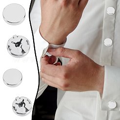 8 шт. 2 стиля запонок из сплава&nbsp;BUTT-GA0001-34P