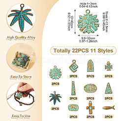 22шт 11 стиля бусины из сплава в тибетском стиле&nbsp;FIND-TA0008-63