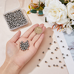 Круглые бусины из нержавеющей стали 304 с прострочкой&nbsp;STAS-DC0015-81C