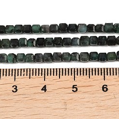 Натуральные изумрудные бисерные пряди&nbsp;G-B175-C05-3x3mm