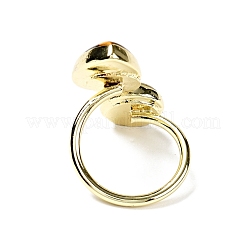 Кольцо-капля из натурального тигрового глаза&nbsp;G-D468-11LG-01