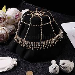 Сетчатые повязки на голову из сплава со стразами&nbsp;OHAR-WH20007-05G-01