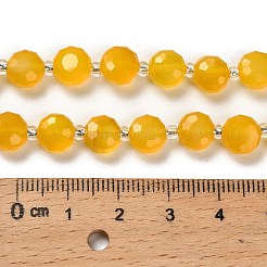 Естественный желтый агат бисер нитей&nbsp;G-B153-A03