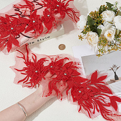 2 шт. химический волокнистый утюжок акриловый вышитый кружевной воротник&nbsp;DIY-ME0001-89B