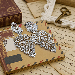 6 пара двухцветных сережек-гвоздиков из сплава для женщин&nbsp;EJEW-HY0001-16