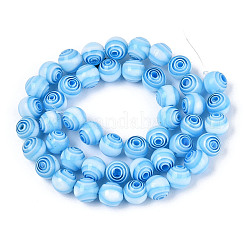 Ручной MILLEFIORI Стеклянные круглые бусины пряди&nbsp;LK-R004-93B