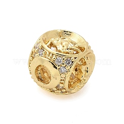 Латунные микро проложить кубического циркония бусы KK-Z095-04G-06