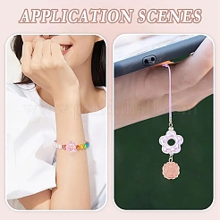 35 шт. 7-цветные непрозрачные акриловые бусины с УФ-покрытием&nbsp;OACR-YW0003-89