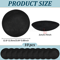 10 шт. круглая основа для шляпы-чародея из искусственной пеньки для шляпного дела&nbsp;AJEW-BC0009-73