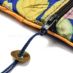 Мешочки на молнии из ткани в китайском стиле с цветочным узором для хранения ювелирных изделий&nbsp;LS-AJEW-D063-01H