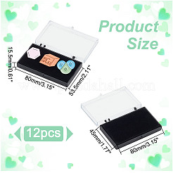 Пластиковая коробка с флокирующимся блистером&nbsp;CON-WH0106-11A