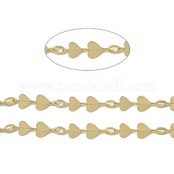 Латунные цепочки с сердцем и овальными звеньями&nbsp;CHC-P010-16G