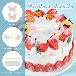 6 набор 2-х цветных украшений для торта в виде бабочек из железа и бумаги DIY-GA0007-53