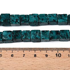 Окрашенные натуральные нити кунжутной яшмы / киви&nbsp;G-T139-8x8-42C