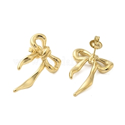 Серьги-гвоздики в форме банта из нержавеющей стали 304 для женщин&nbsp;EJEW-U020-20G