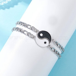 2шт. браслеты из сплава с эмалевыми звеньями&nbsp;BJEW-JB12952