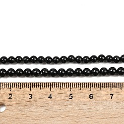 Натуральный черный турмалин бисер нитей&nbsp;G-G763-01-4mm-AB