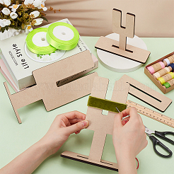 Наборы для изготовления деревянных бантов 3 размера&nbsp;AJEW-WH0270-346