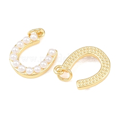 Латунные подвески с АБС-пластиком и жемчугом&nbsp;KK-C162-066G