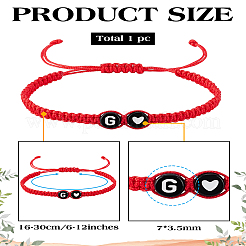 1шт регулируемый нейлоновый шнур плетеный браслет для женщин и мужчин&nbsp;BJEW-LP0001-31B-G