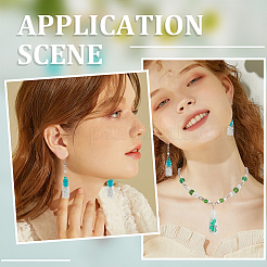 48 шт. 4-х цветные подвески в виде бутылок желаний из прозрачного стекла&nbsp;GLAA-SC0002-56