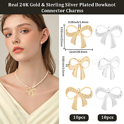 20 шт. 2-х цветные латунные соединительные подвески&nbsp;KK-BBC0022-11