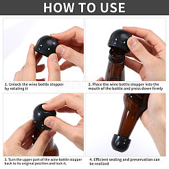 6 шт. 2 вида пластиковых пробок для бутылок&nbsp;AJEW-GO0001-63