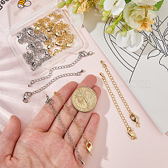 20 шт. двухцветный долговечный удлинитель цепи из латуни с покрытием&nbsp;KK-BBC0023-27