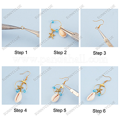 Наборы для самостоятельного изготовления сережек в пляжной тематике&nbsp;DIY-SC0013-78G