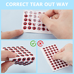 600шт 4 цвета смолы 3D имитация рыбьих глаз наклейки&nbsp;DIY-GA0009-14