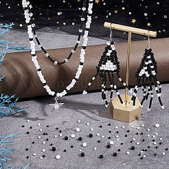 200 г 2 цвета 6/0 стеклянные круглые бусины&nbsp;SEED-PH0002-11B