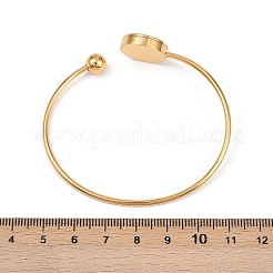 Браслеты-манжеты из нержавеющей стали 304 для женщин&nbsp;BJEW-C111-02G