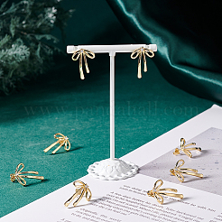 4 пара серег-гвоздиков из латуни с кубическим цирконием для женщин&nbsp;EJEW-BC0001-17G