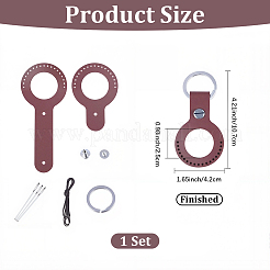 Комплекты застежек для подвески кошелька из коровьей кожи&nbsp;AJEW-CL0001-72A