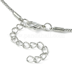 Кубический цирконий фея с кулоном в виде сердца с цепочками-коробками&nbsp;LS-NJEW-C004-01B