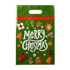 50 шт. Рождественские печатные целлофановые пакеты OPP с ручкой-прорезью&nbsp;LS-ABAG-C013-05