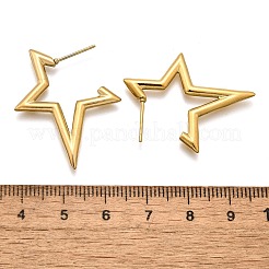 Ионное покрытие (ip) серьги-гвоздики из нержавеющей стали 304 для женщин&nbsp;STAS-D084-25G