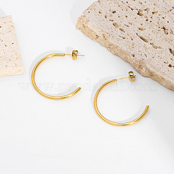 Классические серьги-гвоздики из нержавеющей стали 304 в форме буквы С&nbsp;OR5180