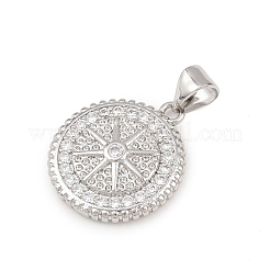 Латунные микропаве прозрачные подвески с фианитом&nbsp;KK-G544-36P