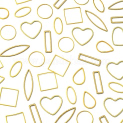 70 шт. 7 стильных латунных геометрических соединительных колец&nbsp;KK-FS0001-99