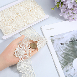 4.7~5 ярд хлопковой кружевной ленты в форме цветка-ракушки&nbsp;OCOR-GF0003-95C