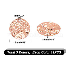 36шт 3 цвета латунные подвески&nbsp;KK-AR0003-22